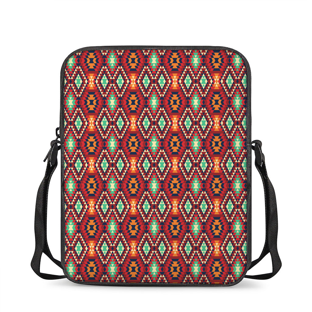 Native American Geometric Pattern Print Rectangular Crossbody Bag
