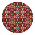 Native American Geometric Pattern Print Round Blanket
