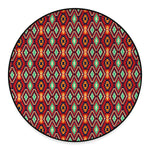 Native American Geometric Pattern Print Round Floor Mat