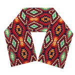 Native American Geometric Pattern Print Scarf