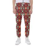 Native American Geometric Pattern Print Scuba Joggers