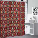 Native American Geometric Pattern Print Shower Curtain