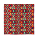 Native American Geometric Pattern Print Silk Bandana