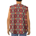 Native American Geometric Pattern Print Sleeveless Baseball Jersey