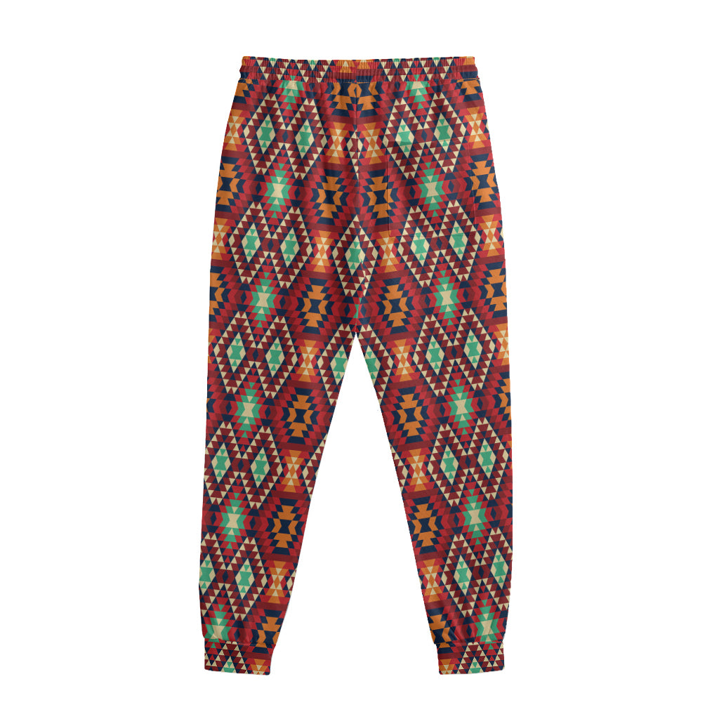 Native American Geometric Pattern Print Sweatpants