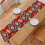 Native American Geometric Pattern Print Table Runner