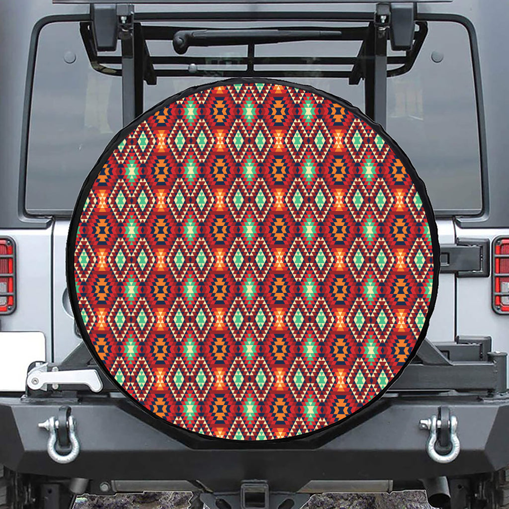 Native American Geometric Pattern Print Tire Cover