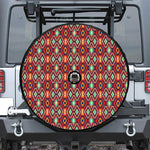 Native American Geometric Pattern Print Tire Cover With Camera Hole