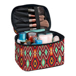 Native American Geometric Pattern Print Travel Makeup Bag