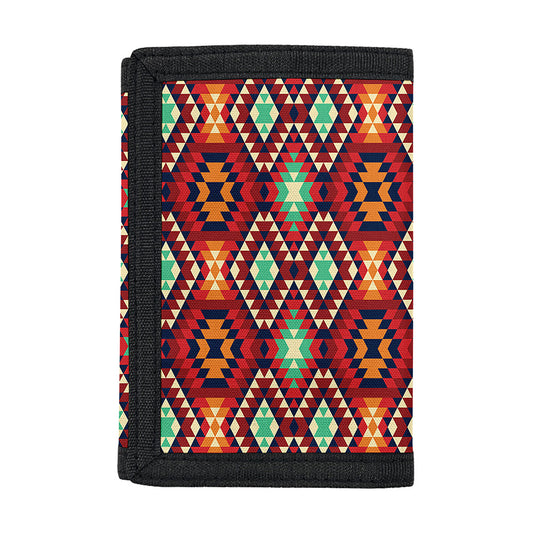 Native American Geometric Pattern Print Trifold Wallet