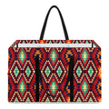 Native American Geometric Pattern Print Utility Tote Bag