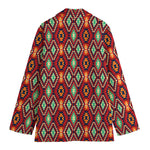 Native American Geometric Pattern Print Women's Cotton Blazer