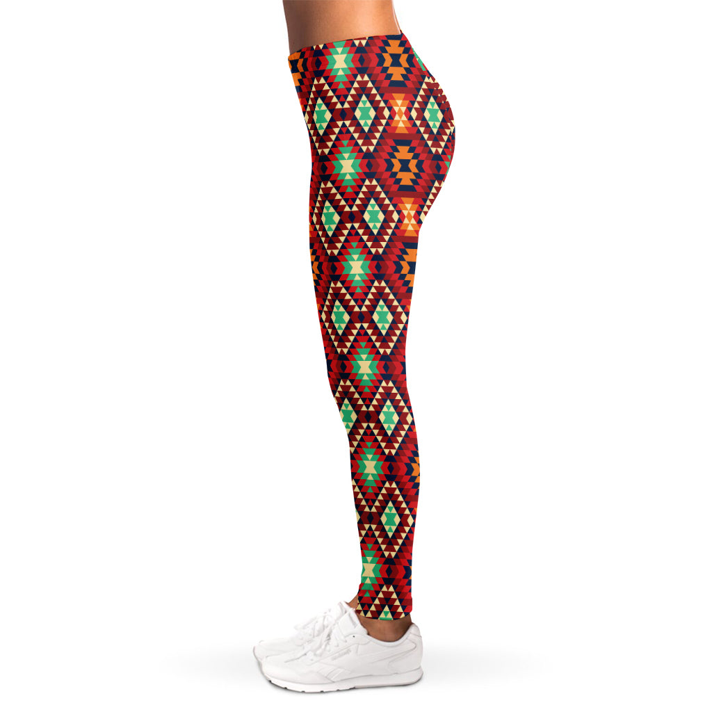 Native American Geometric Pattern Print Women's Leggings
