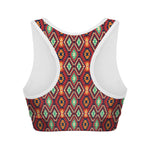 Native American Geometric Pattern Print Women's Sports Bra