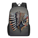 Native American Indian Girl Print 17 Inch Backpack