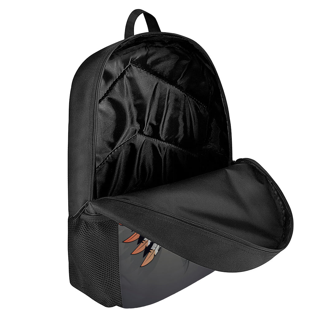 Native American Indian Girl Print 17 Inch Backpack