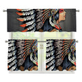 Native American Indian Girl Print 3 Piece Kitchen Curtains