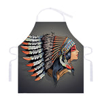 Native American Indian Girl Print Adjustable Apron