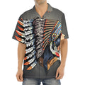 Native American Indian Girl Print Aloha Shirt