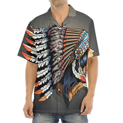 Native American Indian Girl Print Aloha Shirt