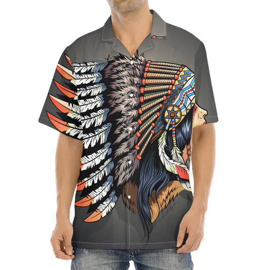 Native American Indian Girl Print Aloha Shirt