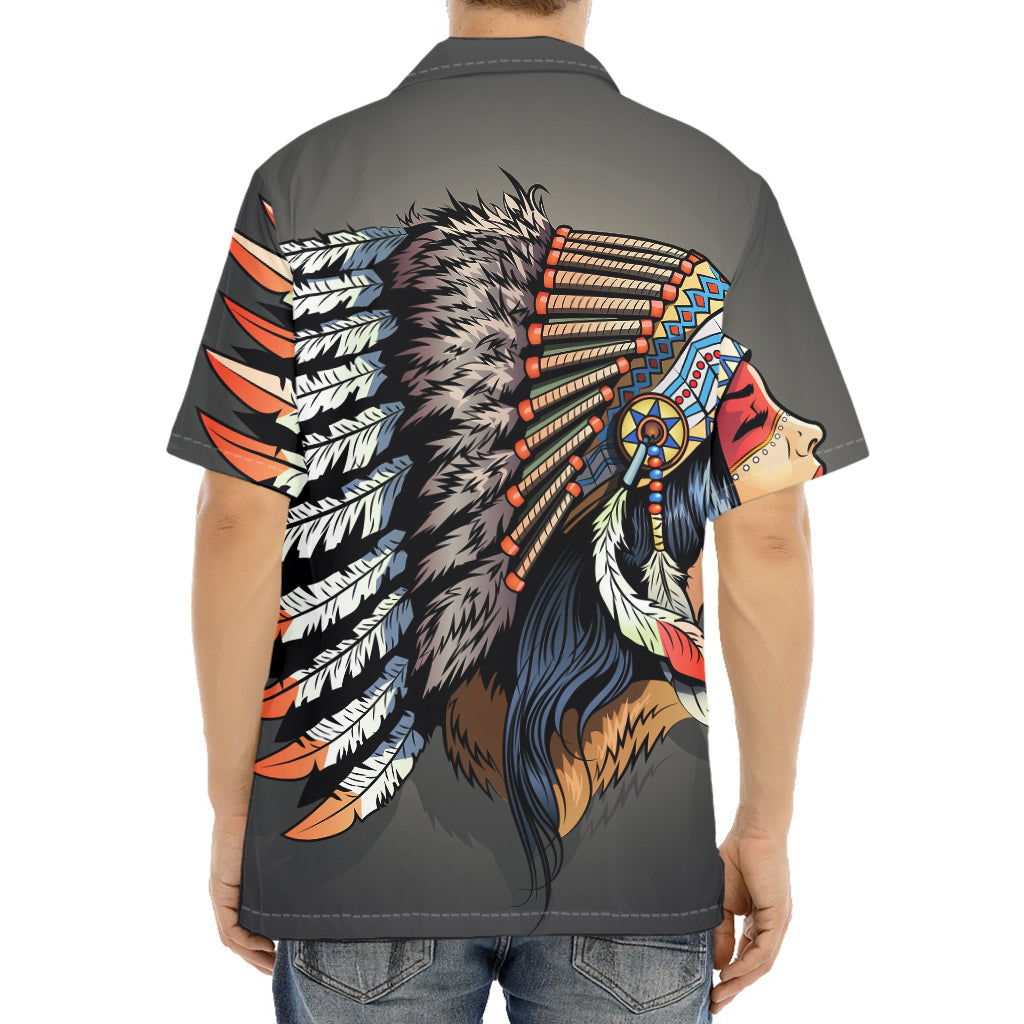 Native American Indian Girl Print Aloha Shirt