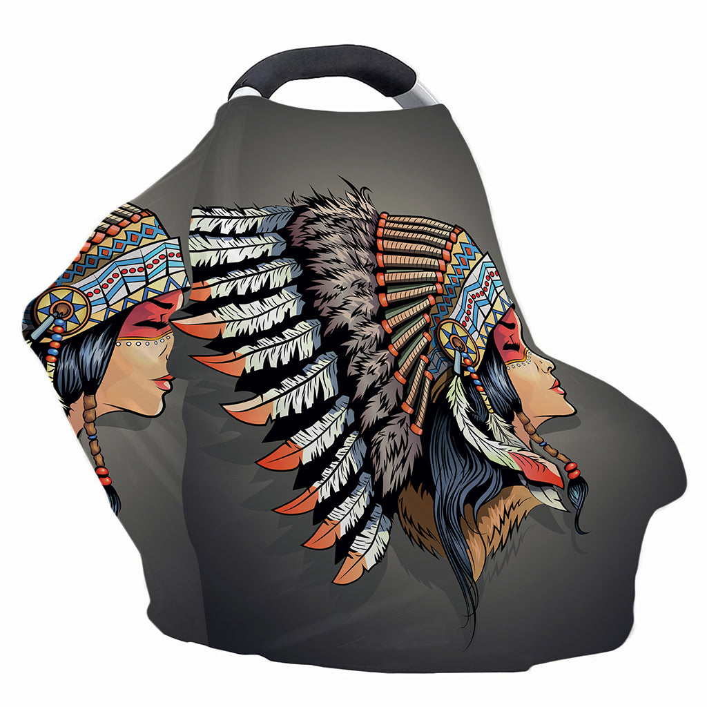Native American Indian Girl Print Baby Seat Cover
