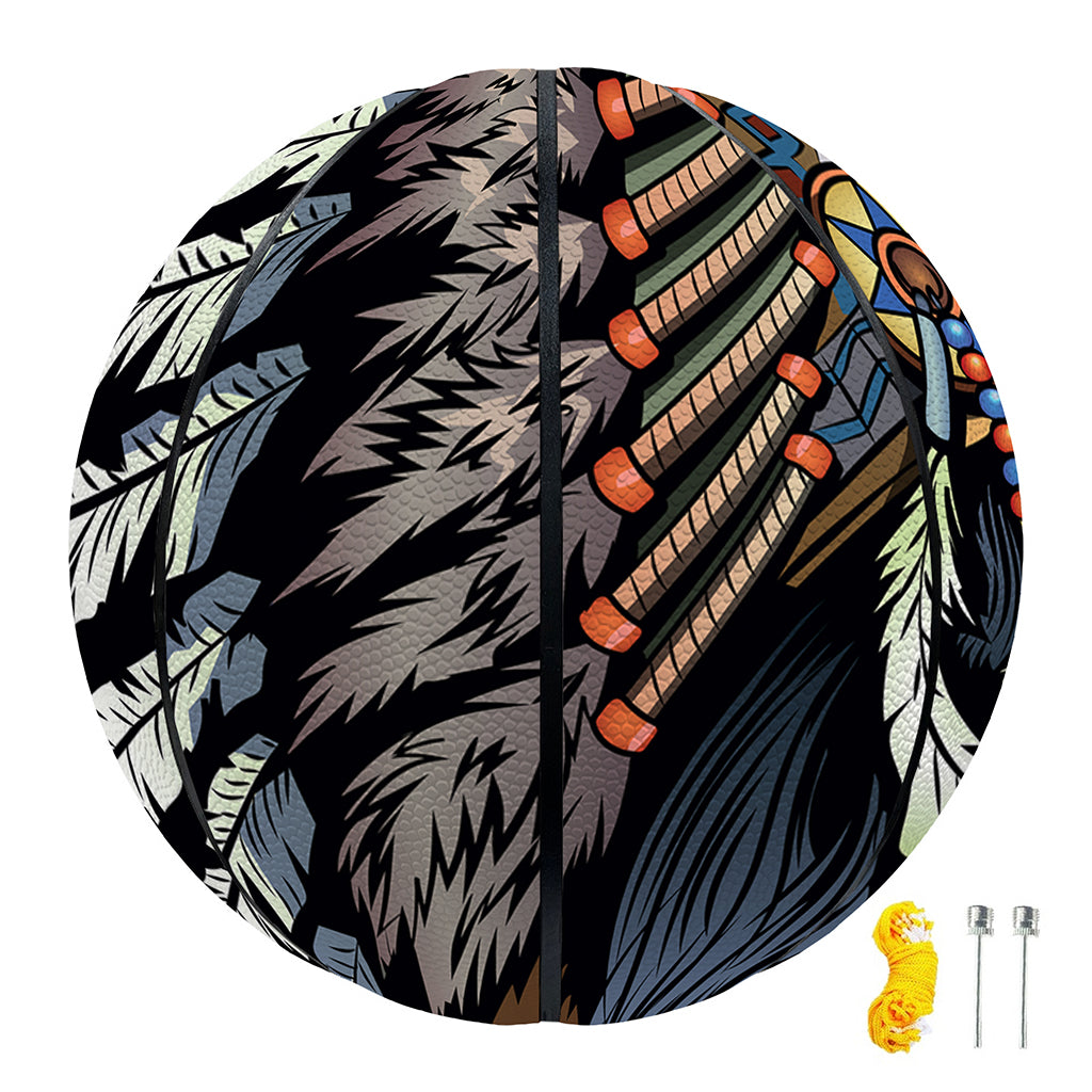 Native American Indian Girl Print Basketball