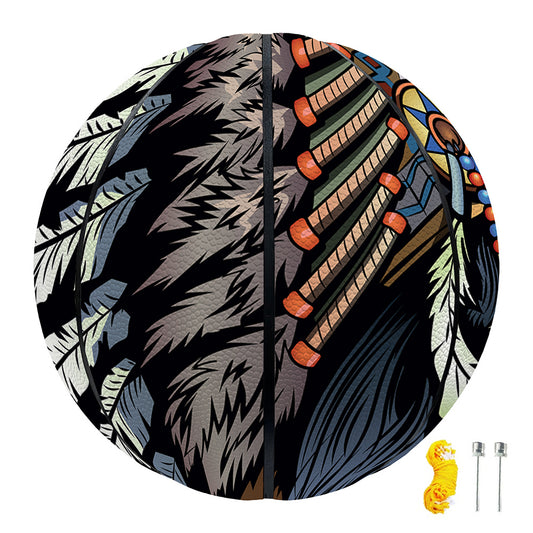Native American Indian Girl Print Basketball