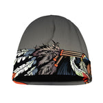 Native American Indian Girl Print Beanie