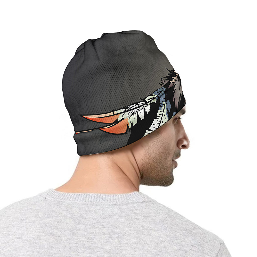 Native American Indian Girl Print Beanie