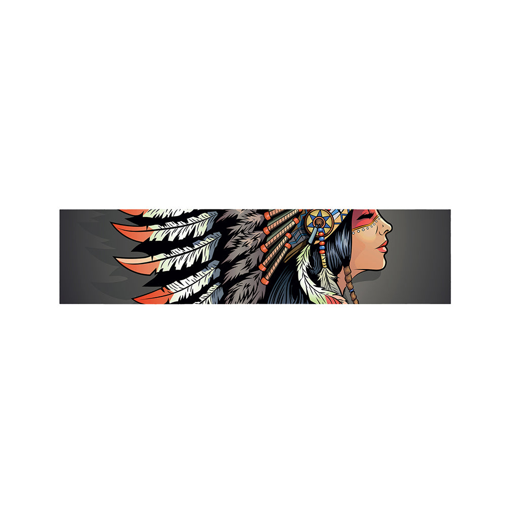 Native American Indian Girl Print Bed Runner