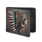 Native American Indian Girl Print Bifold Wallet