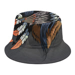 Native American Indian Girl Print Bucket Hat