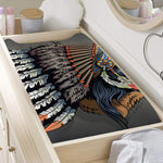 Native American Indian Girl Print Changing Pad Cover