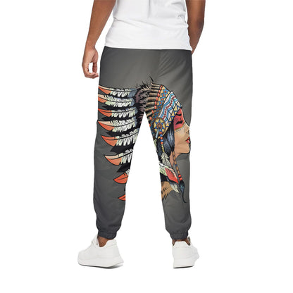 Native American Indian Girl Print Cotton Pants