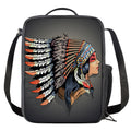Native American Indian Girl Print Crossbody Lunch Bag
