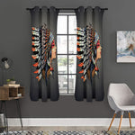 Native American Indian Girl Print Curtain