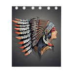 Native American Indian Girl Print Curtain