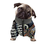 Native American Indian Girl Print Dog Zip Up Jacket