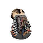 Native American Indian Girl Print Dog Zip Up Jacket