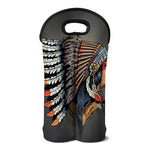 Native American Indian Girl Print Double Neoprene Wine Tote