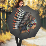 Native American Indian Girl Print Foldable Umbrella