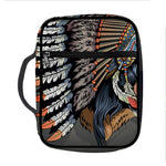 Native American Indian Girl Print Front Pocket Bible Bag