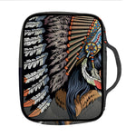 Native American Indian Girl Print Front Pocket Bible Bag
