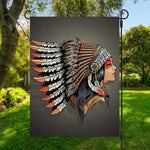 Native American Indian Girl Print Garden Flag