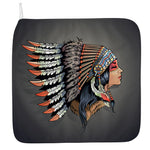 Native American Indian Girl Print Hand Towel