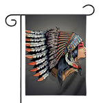 Native American Indian Girl Print House Flag