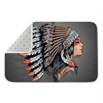 Native American Indian Girl Print Indoor Door Mat