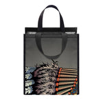 Native American Indian Girl Print Insulated Lunch Tote